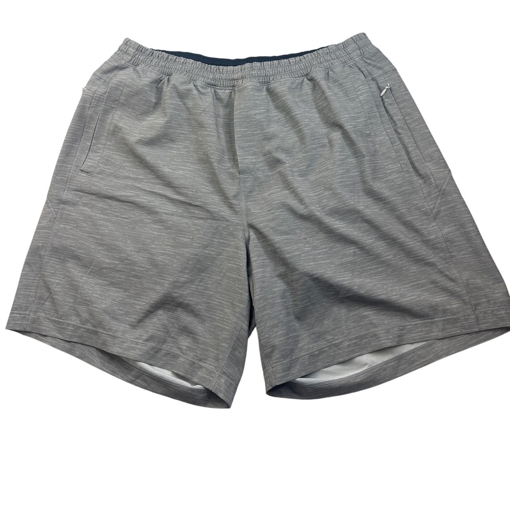 Birddogs Boom Classic Gym Shorts Mens XXL Gray Heathered Lined Athletic 7 Inseam